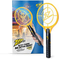 ZAP IT! Electric Fly Swatter Racket - 3,500 Volt Bug Zapper Racket - Battery-Powered Mosquito Zapper with 2 AA Batteries Included -Large-Yellow- Lightweight and Compact for Indoors or Outdoor