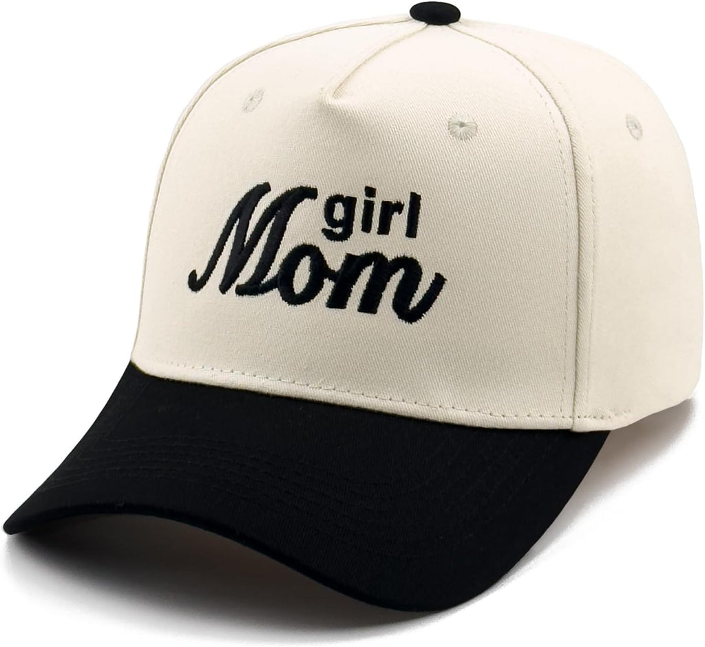Embroidered Boy Girl Dad Mom Two-Tone Baseball Cap, Classic Dad Hat for Men Women His Her, Family Theme Gift Ideas