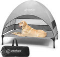 Veehoo Outdoor Dog Bed with Canopy, Cooling Elevated Dog Shade for Outside