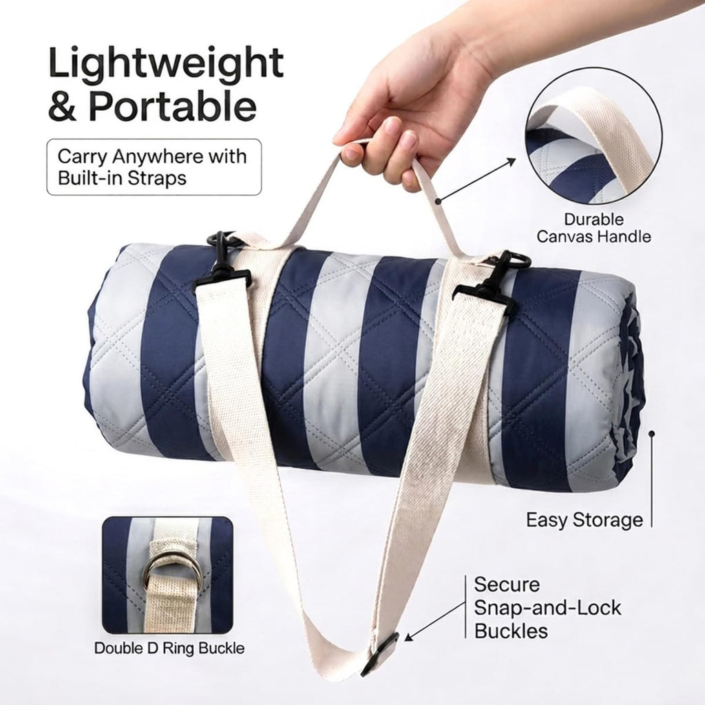 Extra Large Picnic Blanket 80"x 83", Waterproof Sandproof Beach Outdoor Mat