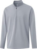 Rouen Quarter Zip Pullover Men Performance Dry Fit Athletic Casual Golf Mock Neck Long Sleeve Pullover Half Zip Sweatshirt