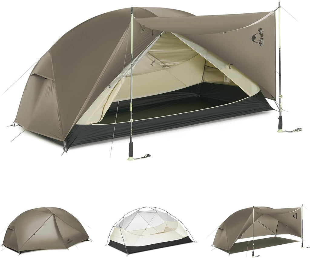 Naturehike Mongar Upgraded 1/2/3 Person Backpacking Tent,Waterproof Lightweight Camping Tent with Footprint