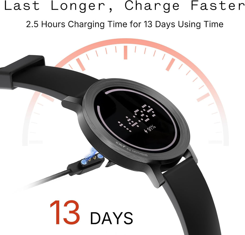 CMF BY Nothing Watch 3 Pro Smart Watch for Men Women, Bluetooth Call AI Energy Score, 1.43” Heart Rate Tracking, Sleep Monitor, GPS & 130 Sport Modes, Fitness Tracker for Android iOS, IP68 Dark Grey