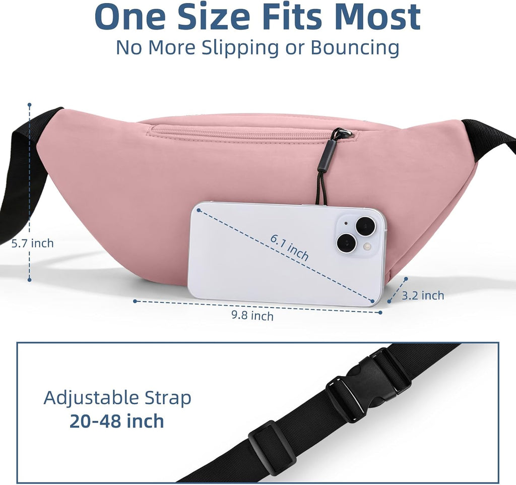 ZOORON Fanny Packs for Women Men Crossbody Waist Pack Bag Running Belt