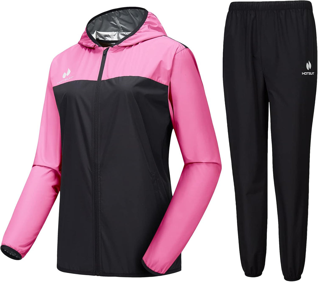 HOTSUIT Sauna Suit for Women Weight Loss Sweat Suits Sauna Jacket Pant Machine Washable Anti Rip for Gym Workout Exercise