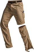 CQR Men's Convertible Cargo Tactical Pants, Water Resistant Outdoor Hiking Pants, Zip Off Lightweight Stretch Work Pants