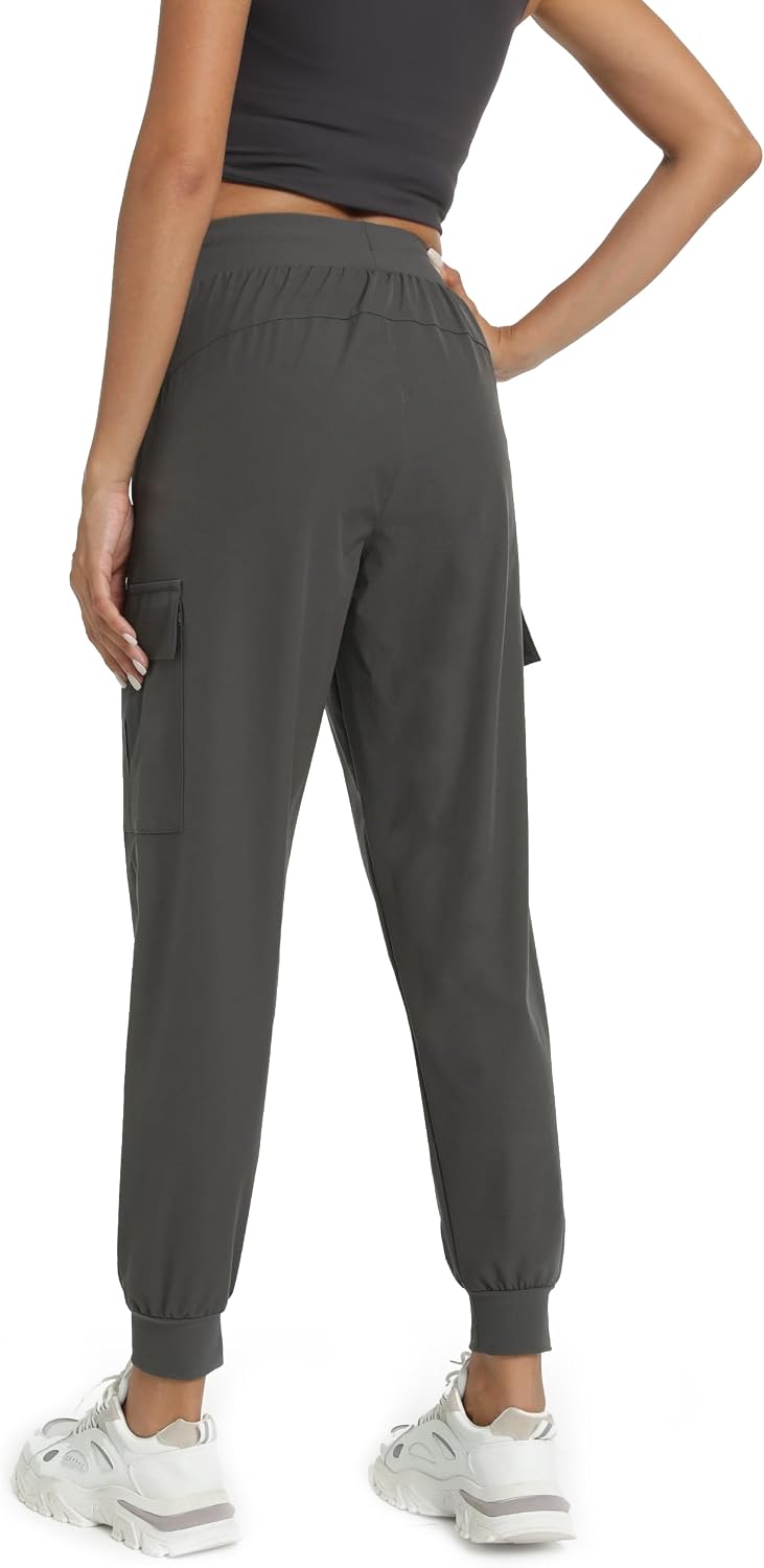 Womens Cargo Hiking Pants with 4 Pockets Lightweight Water Resistant