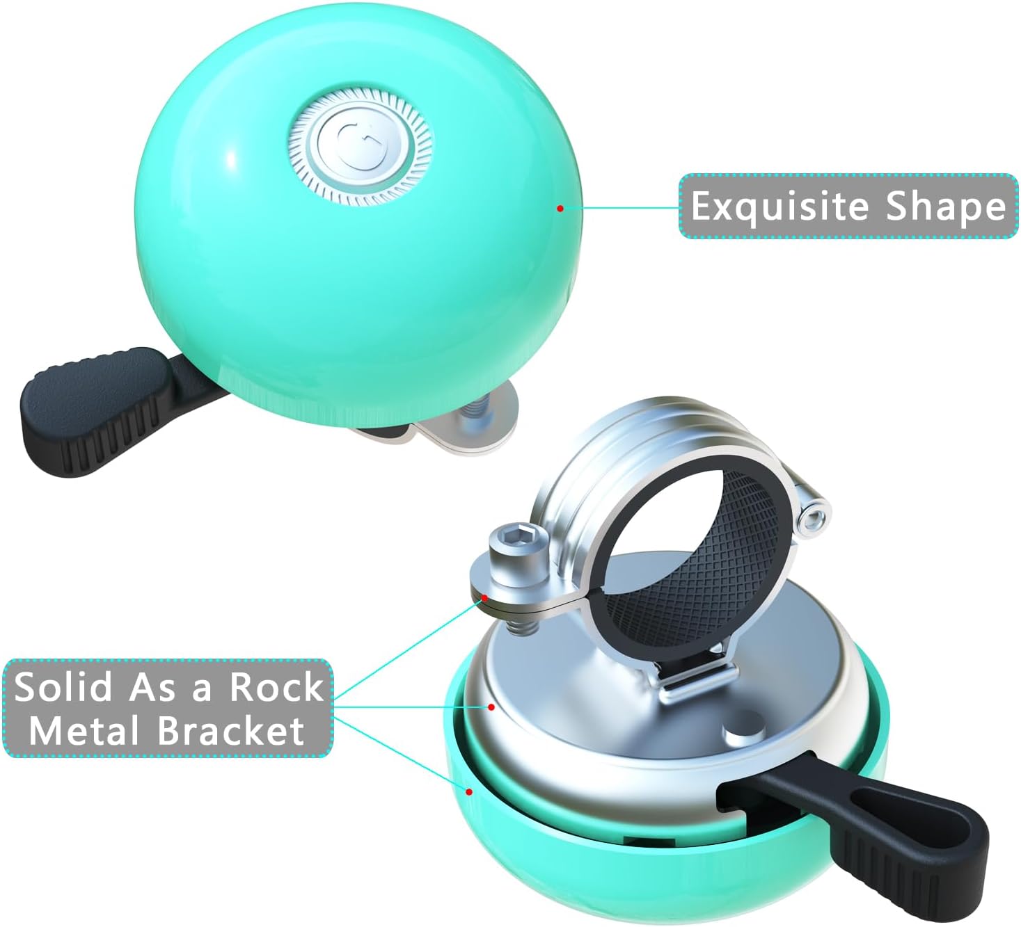Greallthy Bike Bell Classic Bike Bells for Adults Youth, Bicycle Bell for Handlebars Adult, Loud Sound Beach Cruiser Mountain Bike Bell Accessories.