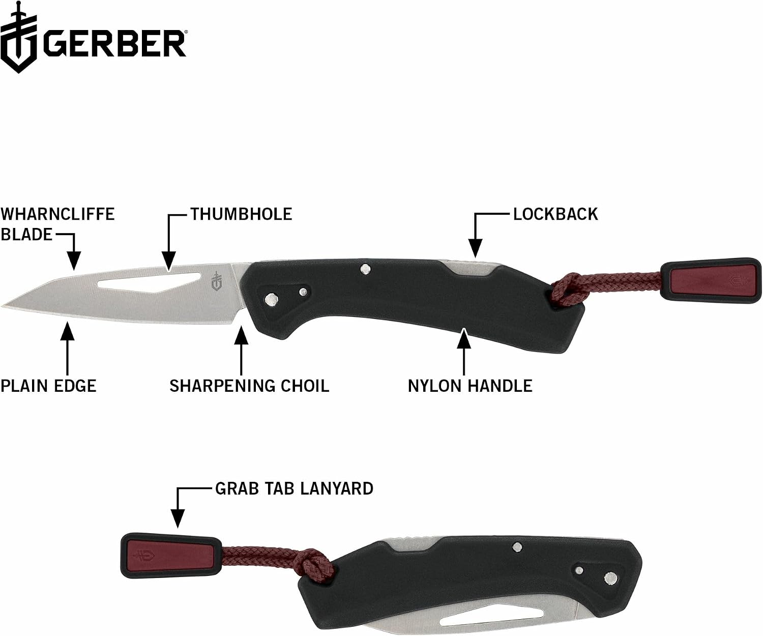 Gerber Gear LST Mini - Lightweight Folding Pocket Knife for Hiking, Camping - EDC Tool - Durable Stainless Steel Blade - Black