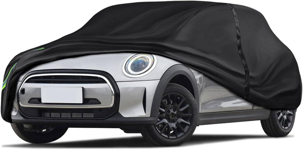 16-Layer 600D Heavy Duty Universal Full Car Cover for Outdoor & Indoor Use - All Weather Sun UV Rain Snow Dust Proof, Waterproof Scratch Resistant, Fits Hatchback Body Length Up to 173" /15 ft