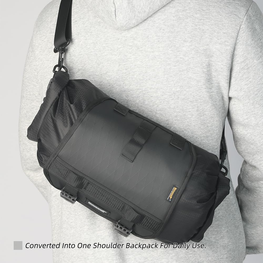 Rhinowalk Waterproof Bike Handlebar Dry Bag 12L, Roll-Top (Type 9400)