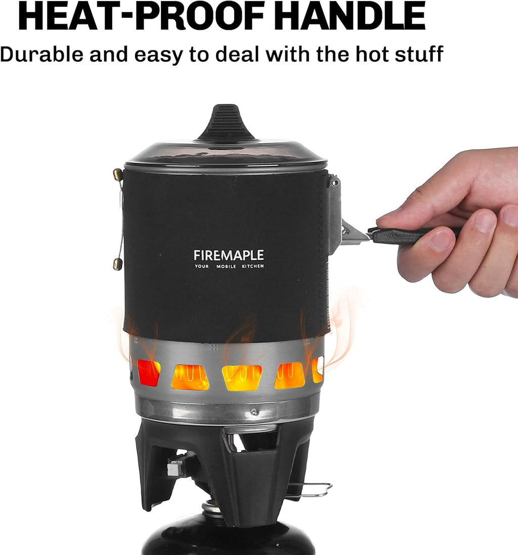 Fire-Maple Fixed Star 3 Backpacking and Camping Stove System, Black 21oz