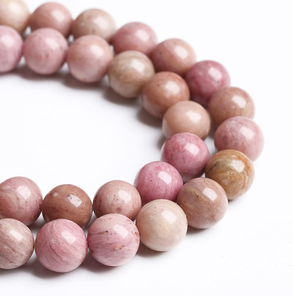10MM 36PCS Natural Stone Red Rhodochrosite Gemstone Crystal Beads for Jewelry Making DIY Bracelet Necklace Semi Precious Beads