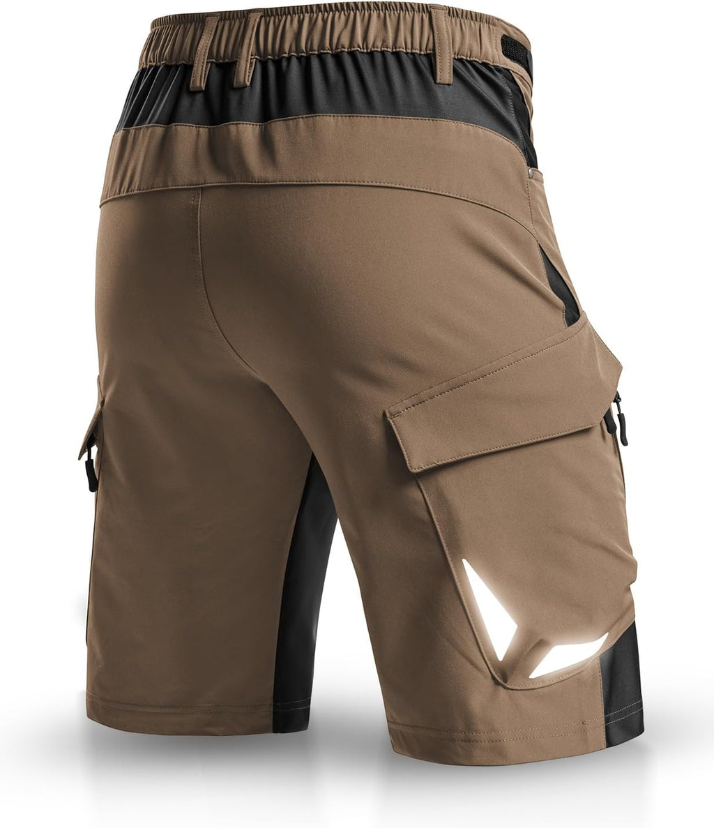 XKTTAC Men's Hiking Cargo Shorts: 4-Way Stretch with 6 Secure Pockets