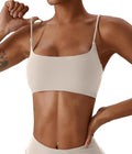 Comper Women's Sports Bras Wirefree Racerback Workout Bras Sexy Thin Straps Yoga Sport Bras with Removable Pads
