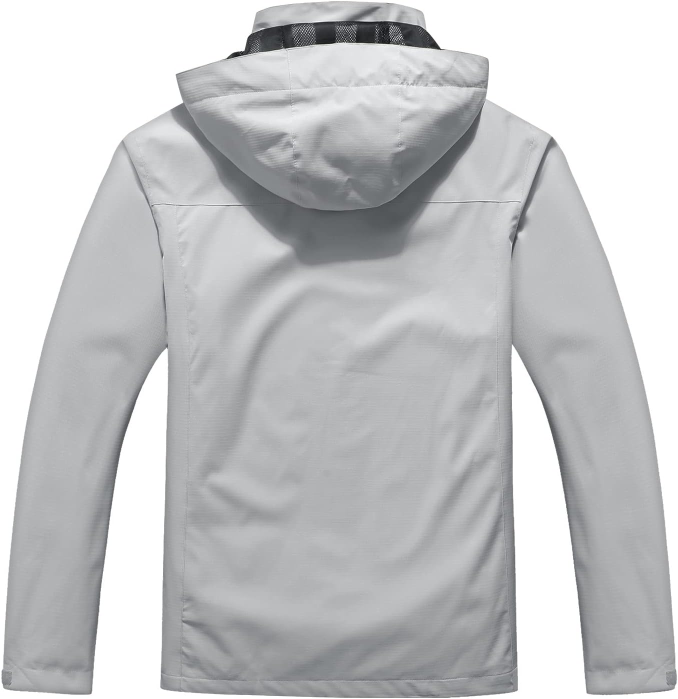 OTU Men's Lightweight Waterproof Hooded Rain Jacket Outdoor Raincoat Shell Jacket for Hiking Travel