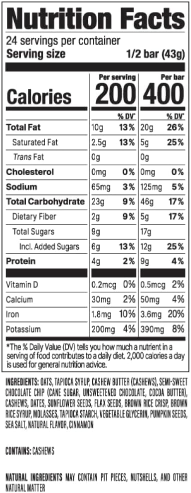 PROBAR MEAL Bar – Plant Based Meal Replacement Bar with Whole Food Ingredients, Oats, Nuts & Seeds, Vegan, Gluten Free, Non-GMO Nutrition Bar for Breakfast, Travel & On-the-Go Energy (Oatmeal Chocolate Chip, 12 Count)