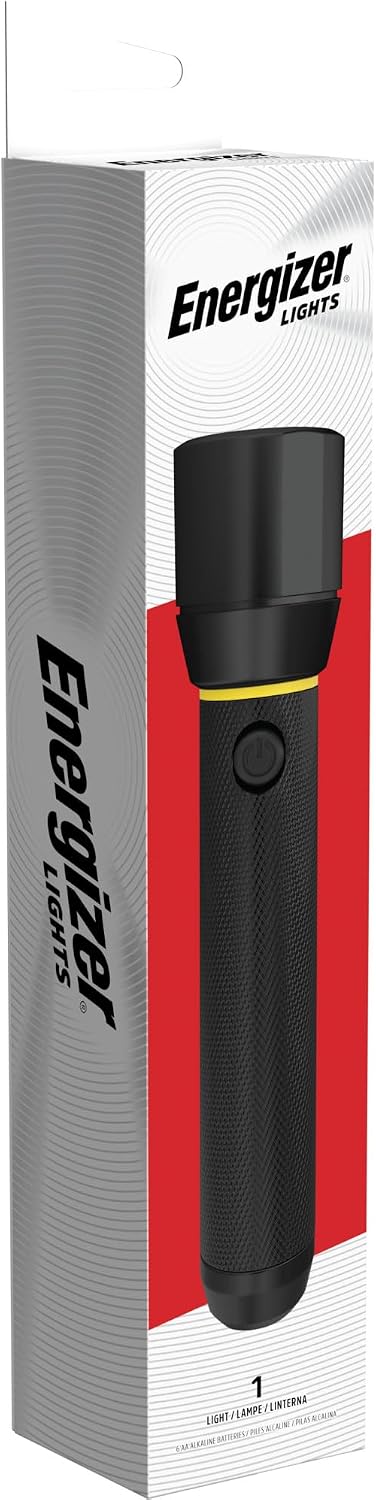 Energizer LED Flashlight Vision PRO, Ultra Bright 1000+ Lumens, IPX4 Water Resistant, Aircraft-Grade Aluminum LED Light, Rugged Metal Flash Light for Outdoors, Emergency Power Outage, Black
