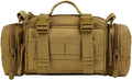 Utility 3P Military Tactical Duffle Waist Bags MOLLE Assault Shoulder Backpack Multifunction EDC Pouches Heavy Duty Fanny Packs (Brown)