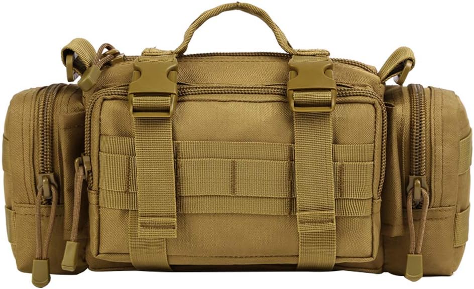 Utility 3P Military Tactical Duffle Waist Bags MOLLE Assault Shoulder Backpack Multifunction EDC Pouches Heavy Duty Fanny Packs (CP camouflage)