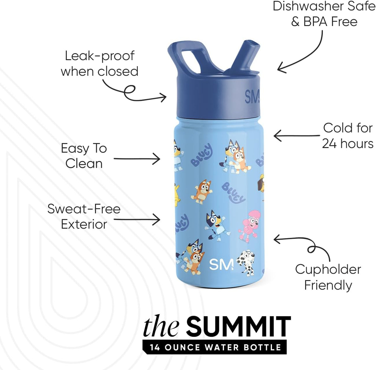 Simple Modern Bluey Kids Water Bottle & Toddler Cup | 14oz