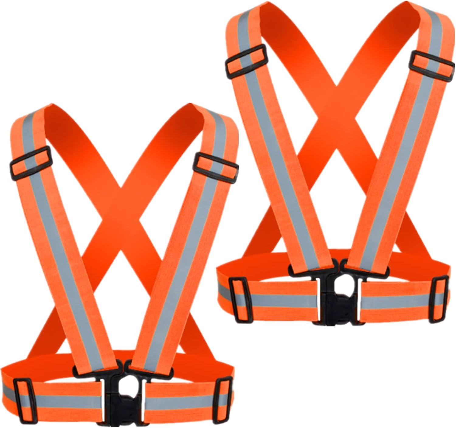 Reflective Vest, High Visibility Safety Vest Straps Reflective Gear for Night Running Walking Cycling for Men Women Kids