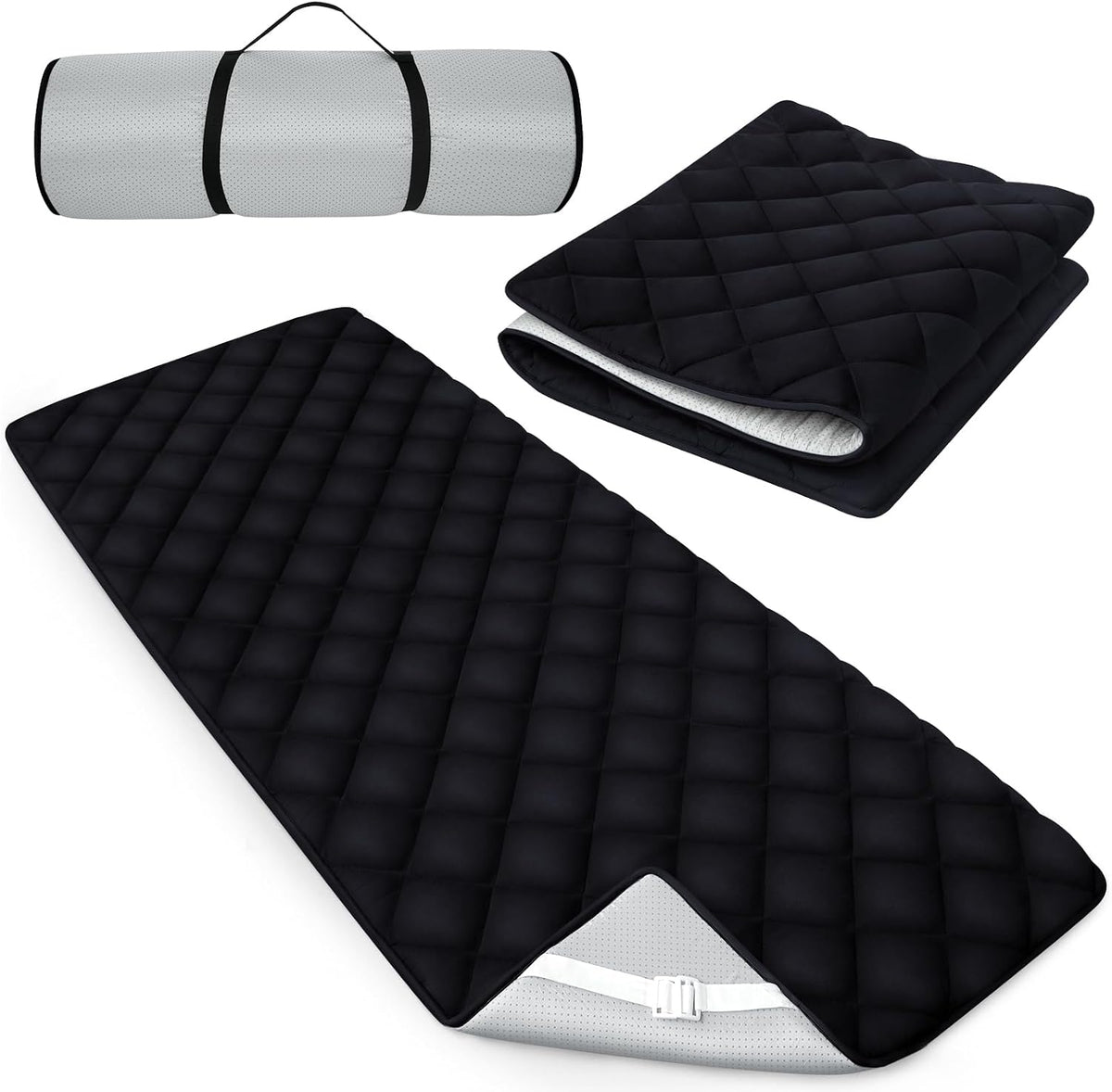 Quilted Foam Mattress Topper Pad, Non-Slip Super Soft Comfortable 75"x30", Cool Sleeping Pad for Camp Cot/RV Bunk/Narrow Twin Beds