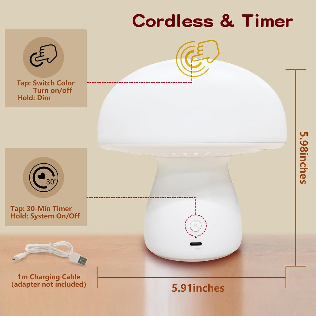 Red Light Therapy Lamp, Dimmable Red Night Light for Bedroom Sleep