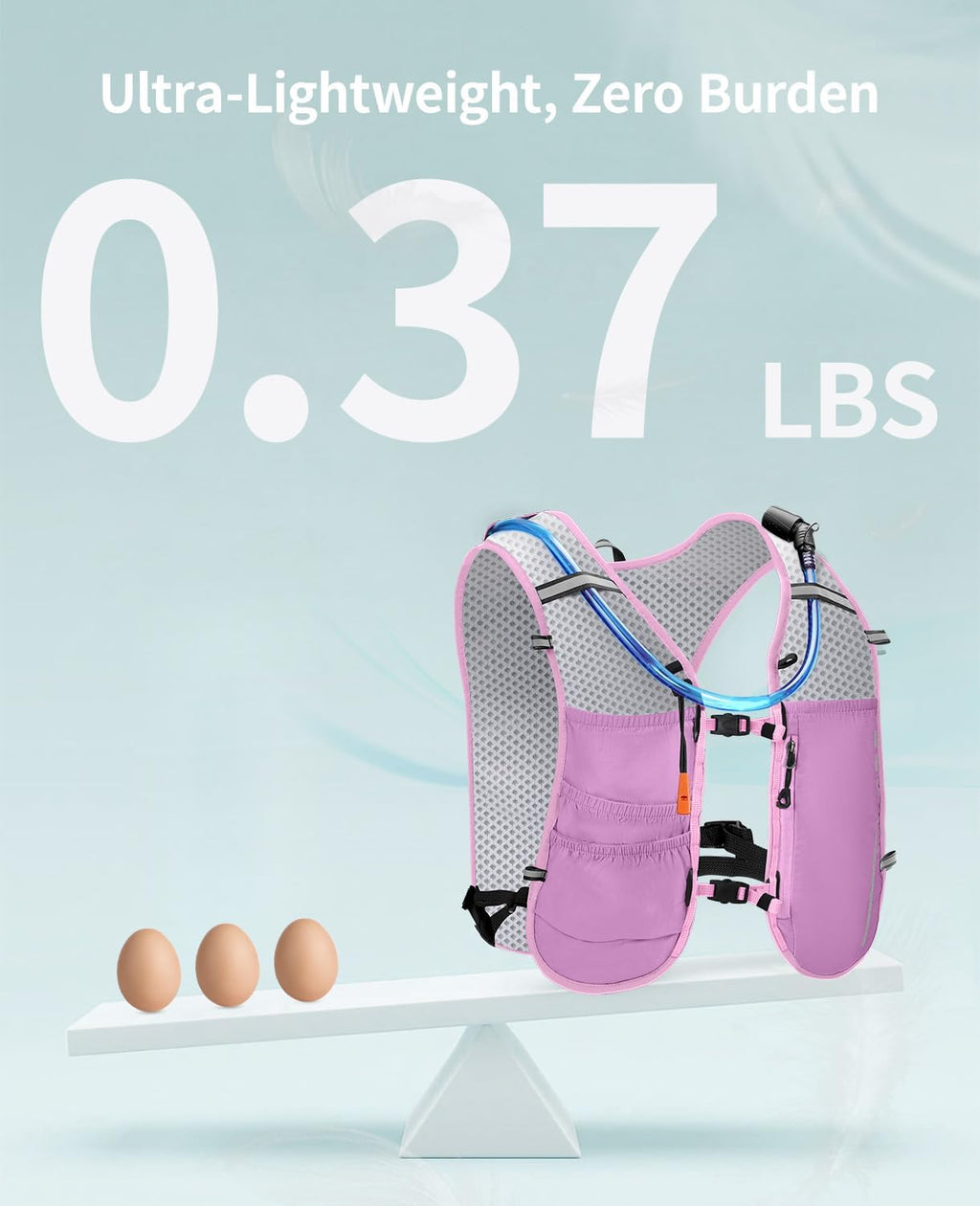 ECOHUB Lightweight Hydration Vest Water Backpack with 2L Water Bladder