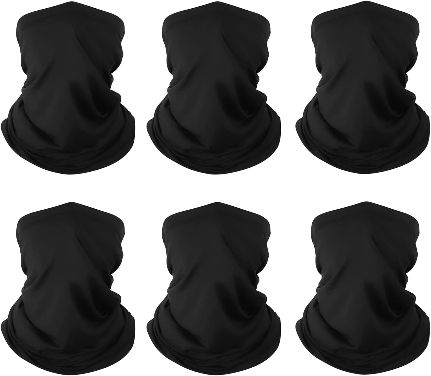 Neck Gaiter Face Mask: 6 Pack Cooling UV Sun Protection Bandana