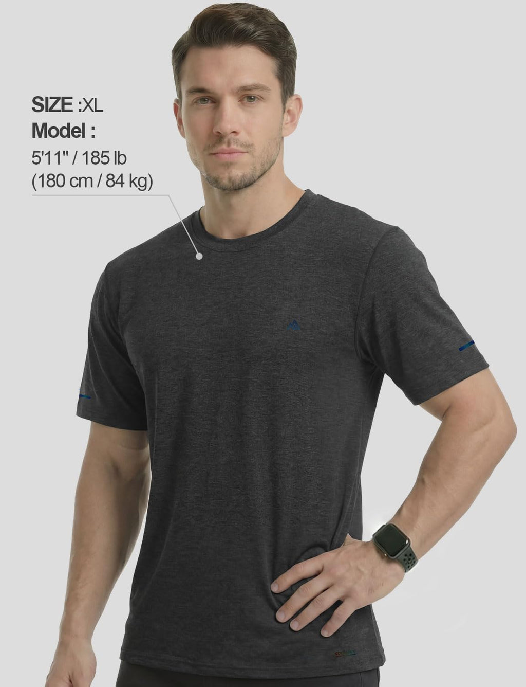 Bamboo Viscose Cooling Workout T-Shirt for Men, Summer Lightweight