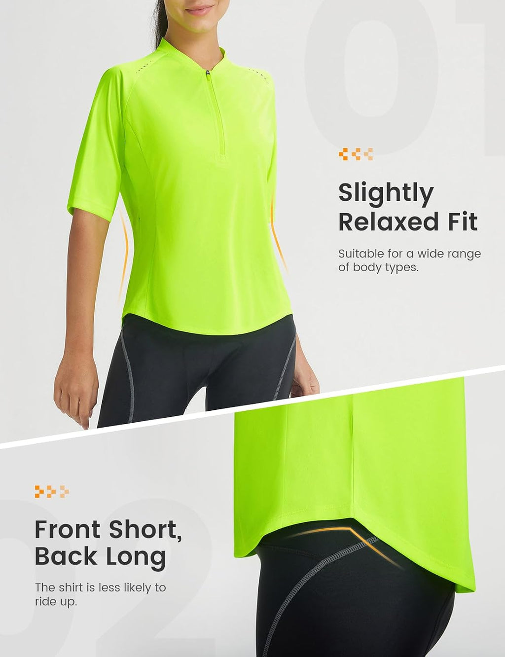 baleaf Women's Cycling Jersey Bike Shirts Half Sleeve Running