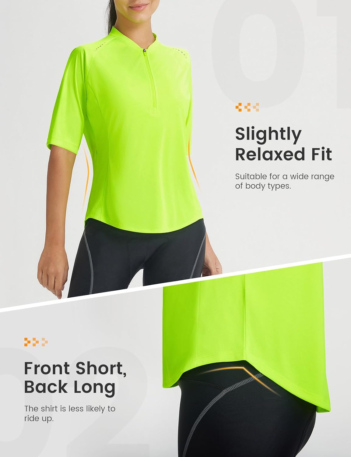 baleaf Women's Cycling Jersey Bike Shirts Half Sleeve Running