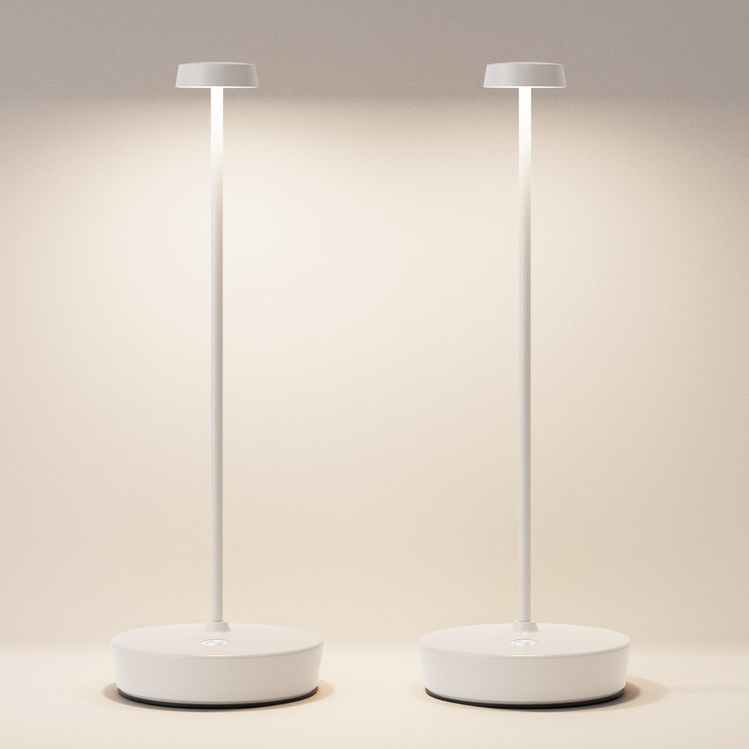 2 Pack Rechargeable Cordless Table Lamp, 6000mAh Battery Table Light