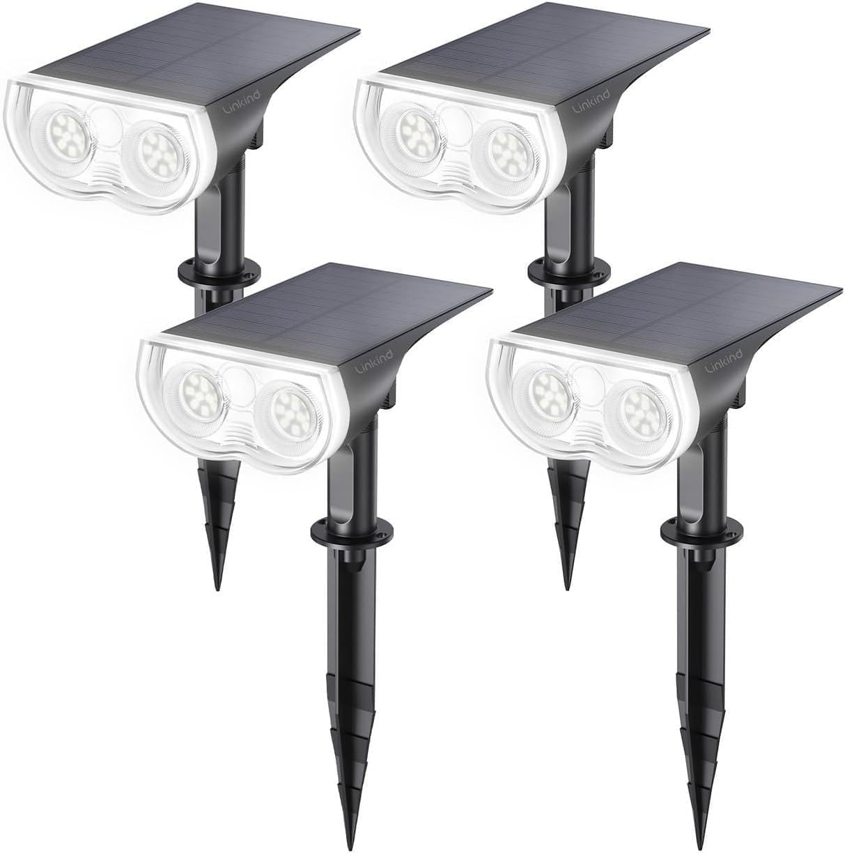 Linkind Solar Lights Outdoor Waterproof LED Landscape Spotlight RGB 2 Pack