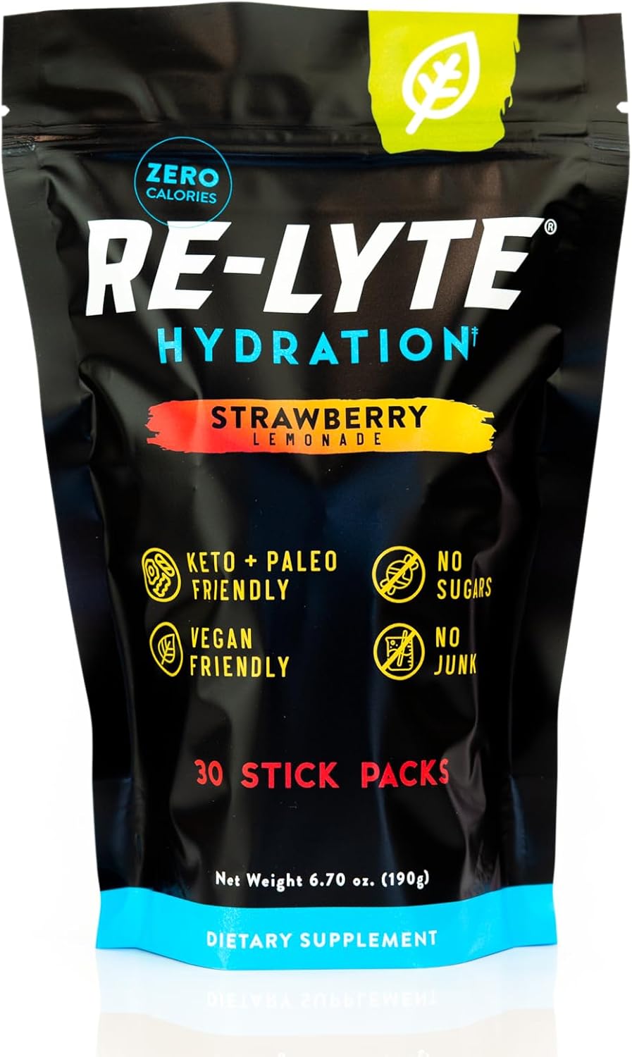 REDMOND Re-Lyte Sugar Free Electrolyte Powder Packets (Unflavored) 30ct