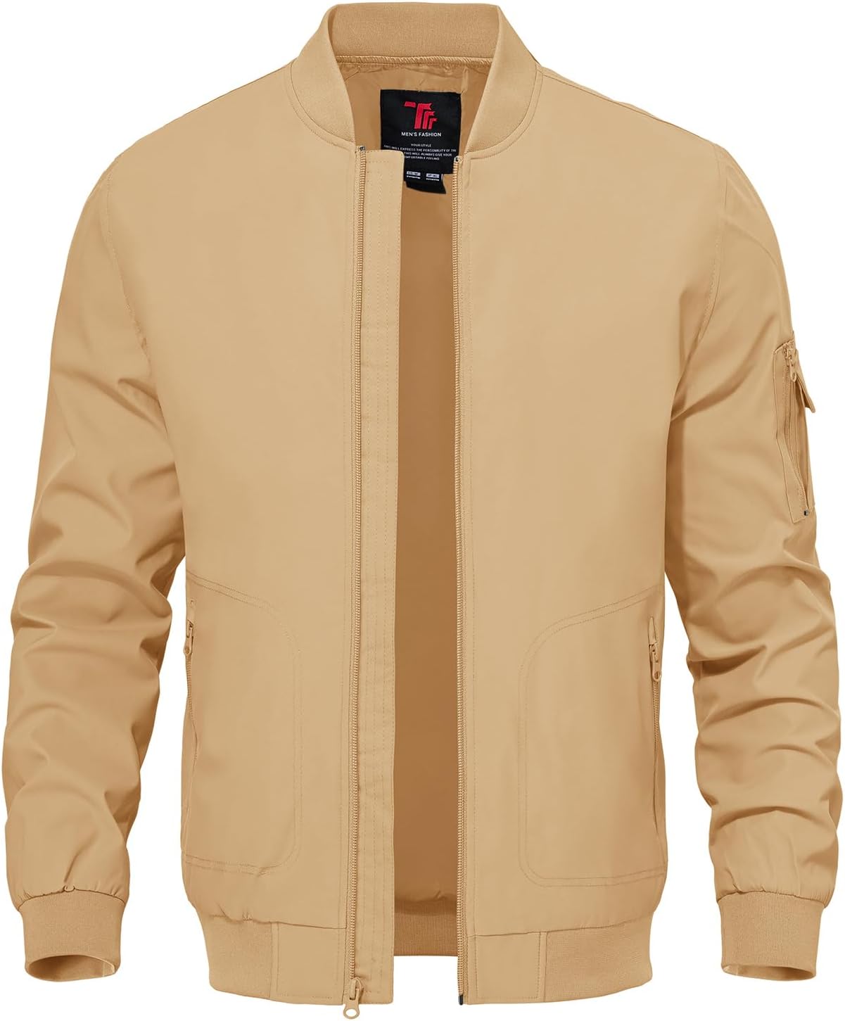 TBMPOY Men's Lightweight Jackets Casual Dress Golf Bomber Windbreaker Fall