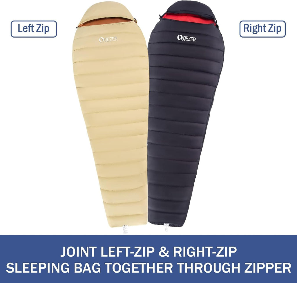 Ultralight Down Sleeping Bag for Adults, 600 Fill Power Backpacking