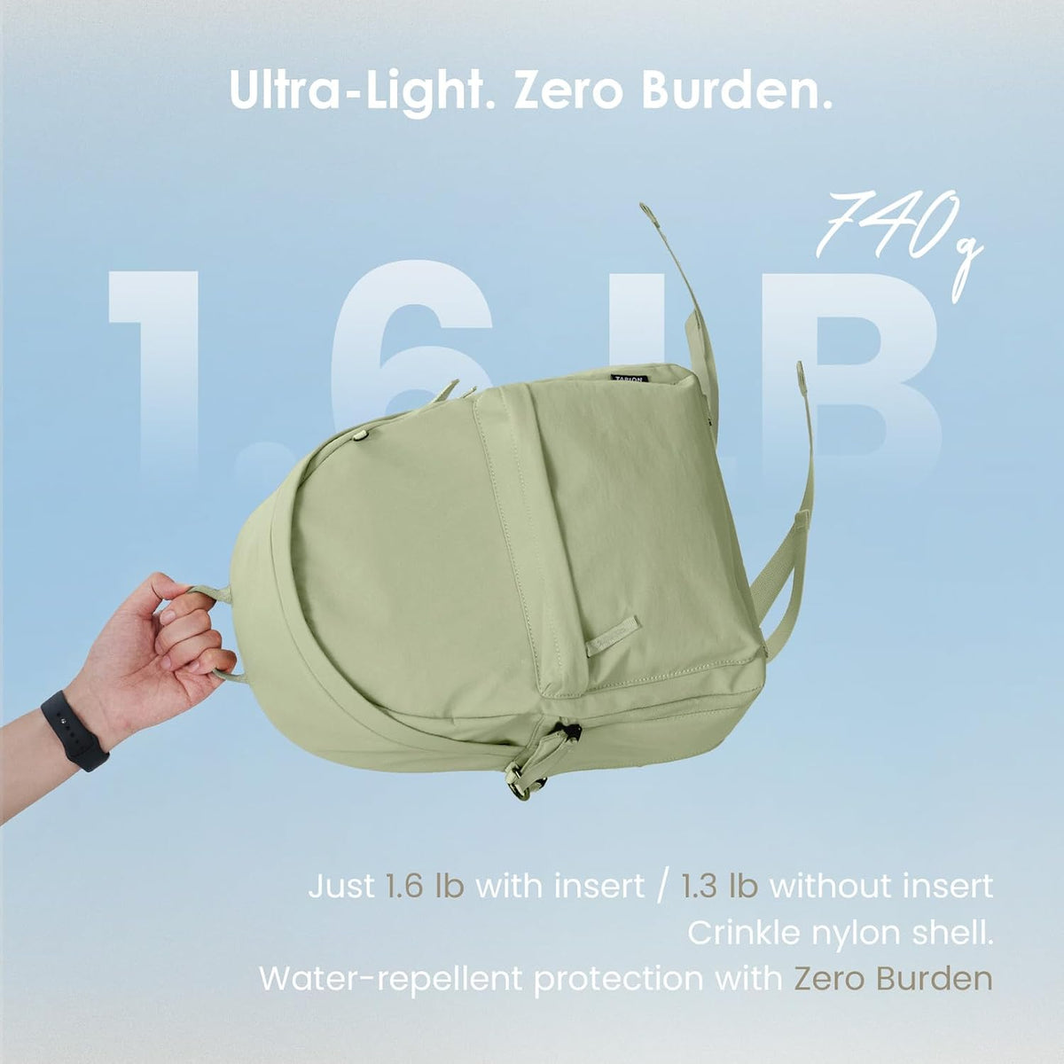 TARION Casual Camera Backpack 15L Urban Photography Bag, Once LT15, Green
