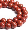 12MM 30PCS Natural Stone Chinese Red Jaspers Spacer Beads for Jewelry Making DIY Bracelet