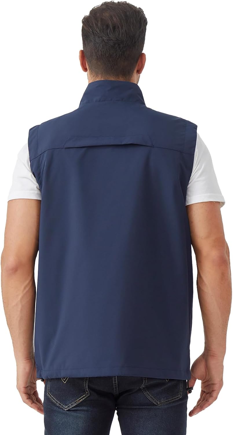 Men's Lightweight Outerwear Vest Softshell Sleeveless Jacket