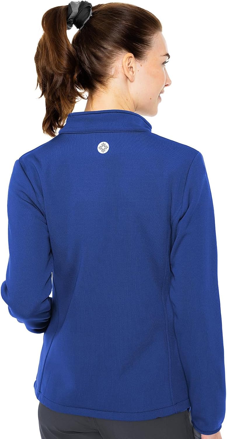 Med Couture Layers Performance Fleece Scrub Jacket for Women