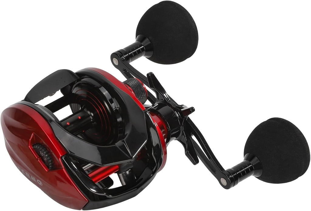 Baitcaster Reels 6.4:1 High-Speed Gear Ratio 33LB Max Drag 8+1 Bearings