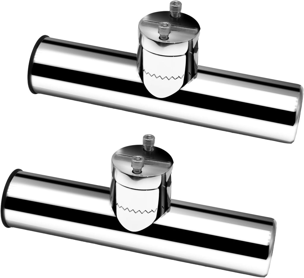Fishing Rod Holder for Boat ,Stainless Steel 316 Rail Mount Clamp Fishing Rod Holders Marine Grade 360 Degree Adjustable Fishing Rod Holder