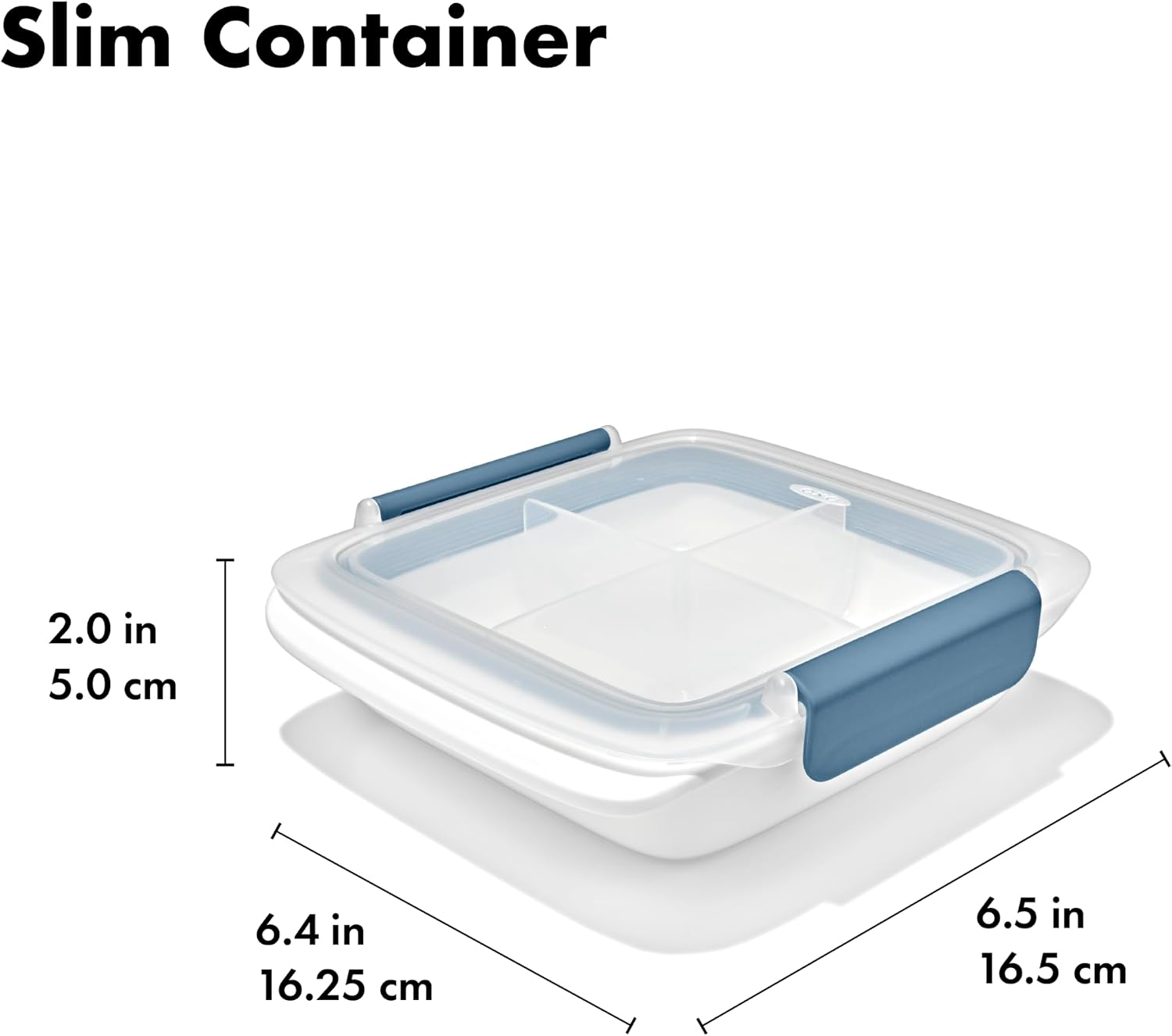 OXO Good Grips Prep & Go Slim Container with Removable Divider - Ocean Blue