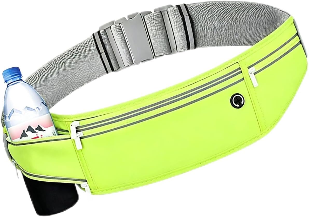 Slim Running Belt for Women Men,Runners Fanny Pack Phone Holder,Money Belt,Running Gear Accessories,with 3 Pockets (Jet Blue)