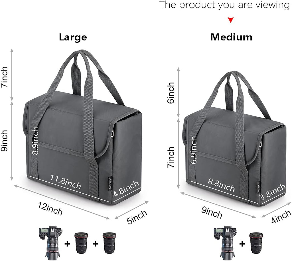 S-ZONE Waterproof Shockproof Foldable Camera Insert Bag Lens Cases Canon Nikon