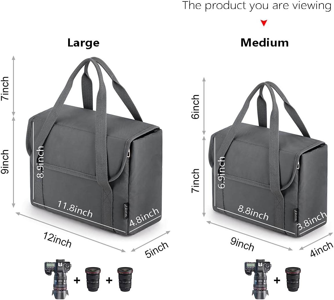 S-ZONE Waterproof Shockproof Foldable Camera Insert Bag Lens Cases Canon Nikon