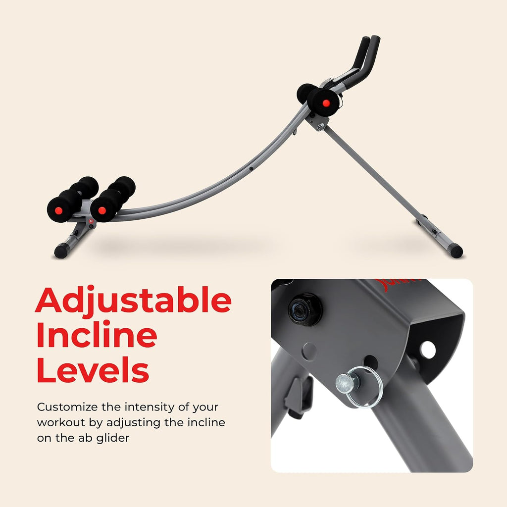 Sunny Health & Fitness Ab machine Ab Workout Machine Adjustable Ab Trainer