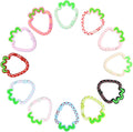 12 Pcs Cute Carabiner Keychain Clips,Strawberry Shape Keychain Rings, Metal Ring Spring,Flat Spring Ring for Purse Strap, Handbag, Key Chain Hooks Accessories